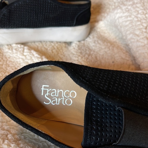 Franco Sarto Nadine Black Suede Slip-On Sneakers size 7 - Picture 16 of 16